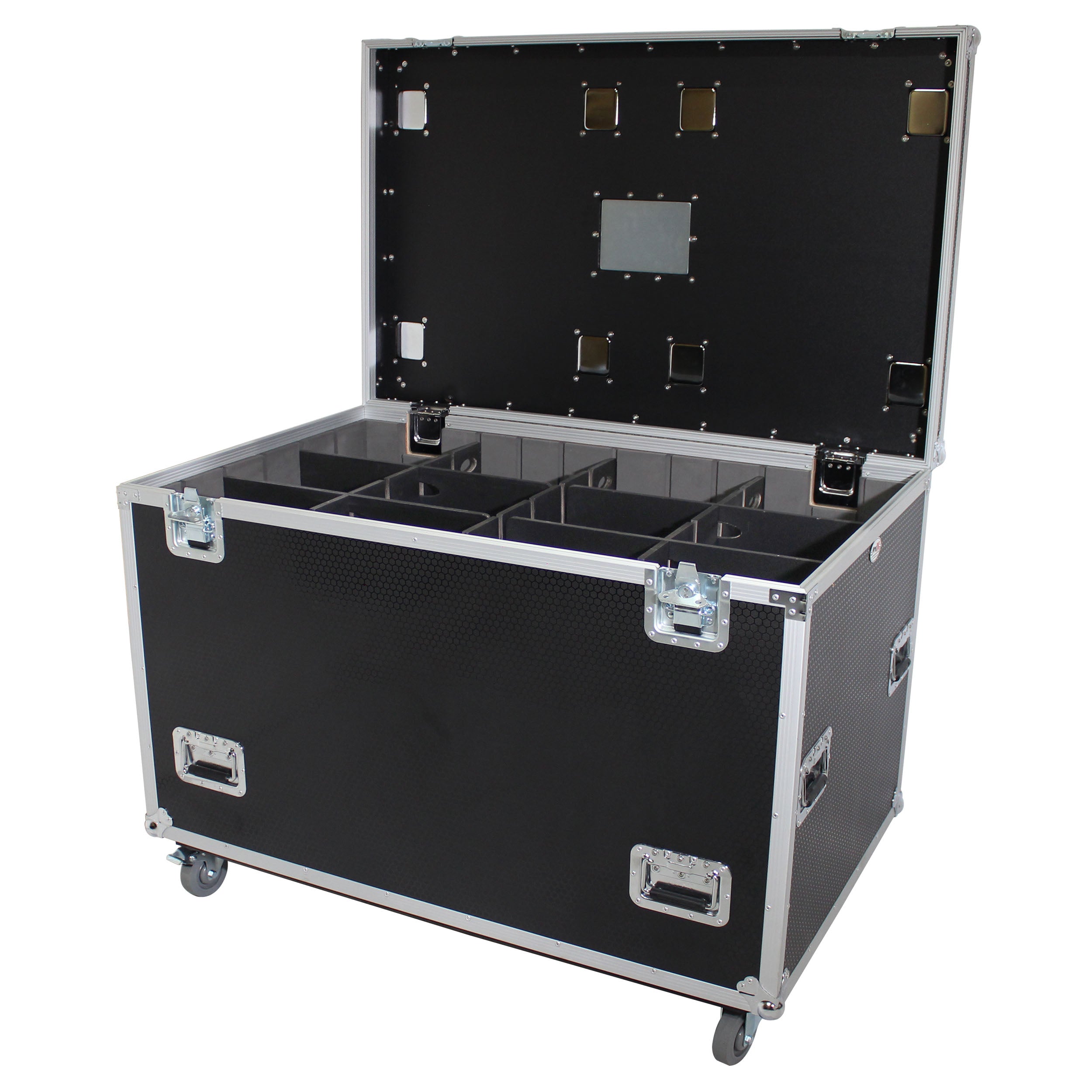 ProX TruckPax Utility ATA Flight Case Truck Storage Road Case with Dividers Tray and 4" in casters – 48"x30"x36" Ext