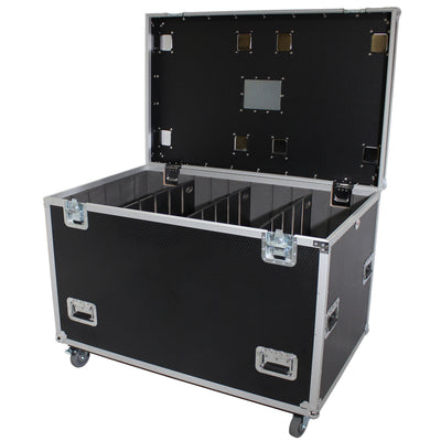 ProX TruckPax Utility ATA Flight Case Truck Storage Road Case with Dividers Tray and 4" in casters – 48"x30"x36" Ext