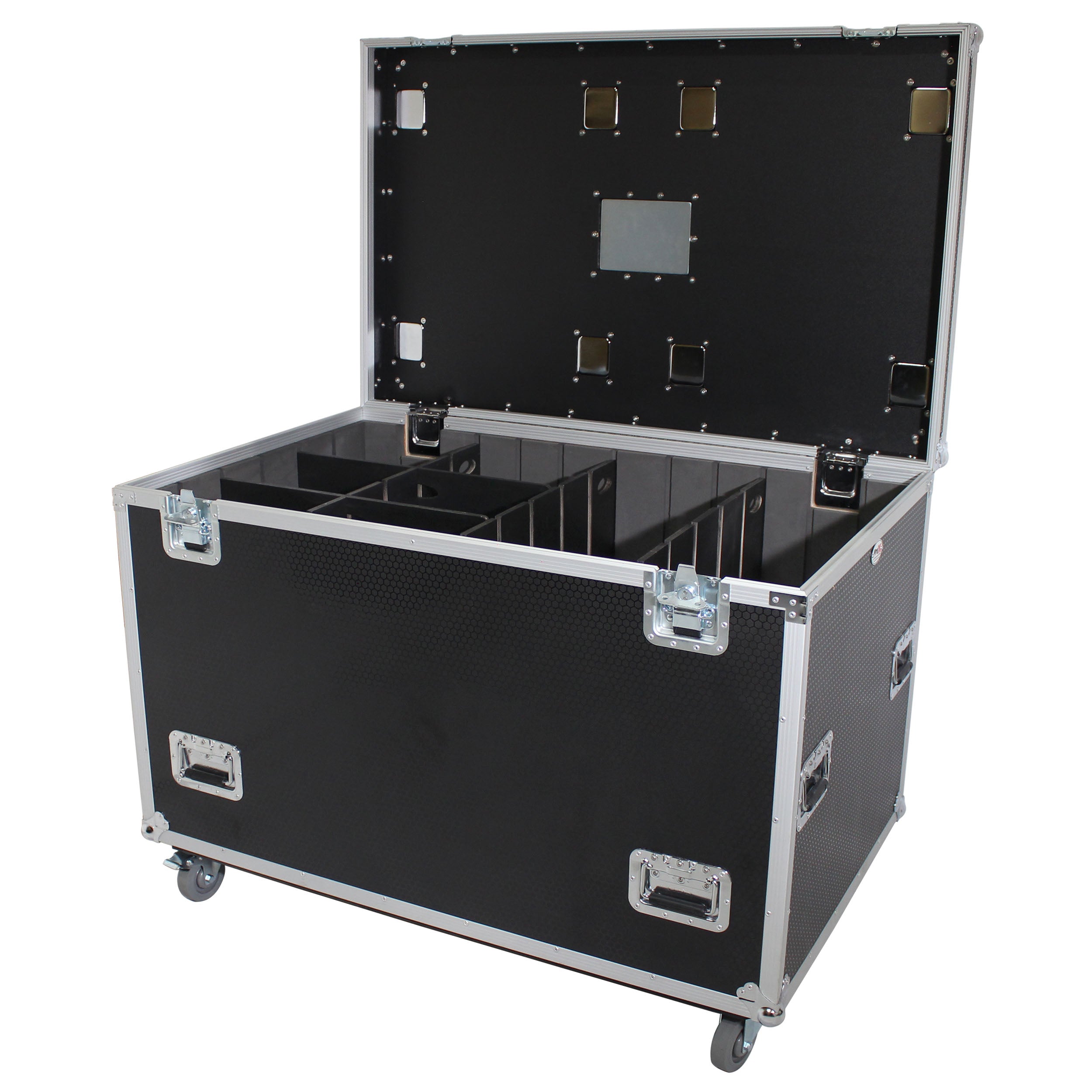 ProX TruckPax Utility ATA Flight Case Truck Storage Road Case with Dividers Tray and 4" in casters – 48"x30"x36" Ext