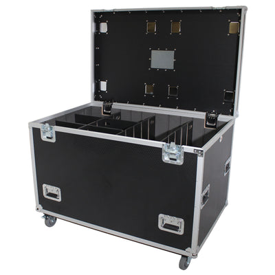ProX TruckPax Utility ATA Flight Case Truck Storage Road Case with Dividers Tray and 4" in casters – 48"x30"x36" Ext