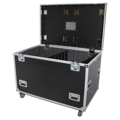 ProX TruckPax Utility ATA Flight Case Truck Storage Road Case with Dividers Tray and 4" in casters – 48"x30"x36" Ext