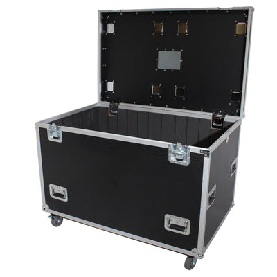 ProX TruckPax Utility ATA Flight Case Truck Storage Road Case with Dividers Tray and 4" in casters – 48"x30"x36" Ext