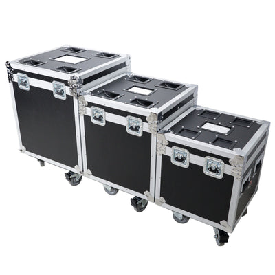 ProX Package of 3 Utility ATA Flight Travel Storage Road Case – Includes 1-Large 1-Medium 1-Small Size with 4" Casters