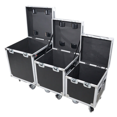 ProX Package of 3 Utility ATA Flight Travel Storage Road Case – Includes 1-Large 1-Medium 1-Small Size with 4" Casters