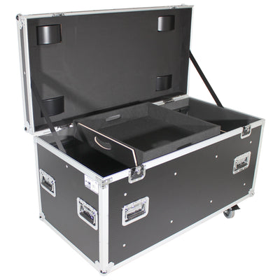 ProX ATA Utility Flight Travel Heavy-Duty Storage Road Case with 4" in casters – 47.2"x23.6"x23.6" Exterior