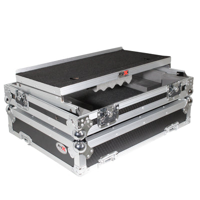 ProX Universal Flight Style Road Case for Medium Sized DJ Controllers with Sliding Laptop Shelf