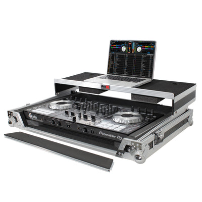 ProX Universal Flight Style Road Case for Large Sized DJ Controllers with Sliding Laptop Shelf