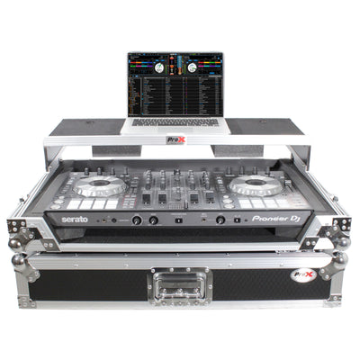 ProX Universal Flight Style Road Case for Large Sized DJ Controllers with Sliding Laptop Shelf