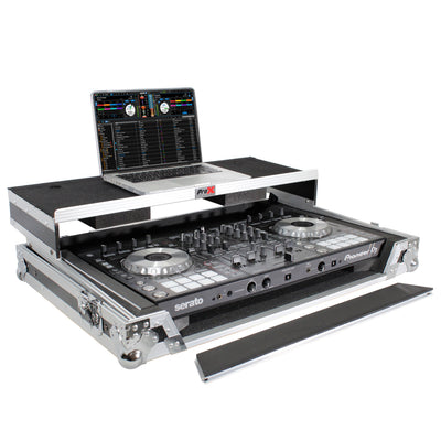 ProX Universal Flight Style Road Case for Large Sized DJ Controllers with Sliding Laptop Shelf