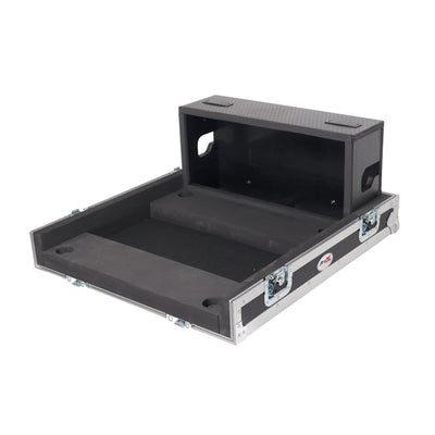 ProX ATA Digital Audio Mixer Flight Case for Waves eMotion LV1 Classic Console with Doghouse compartment and 4x Caster wheels