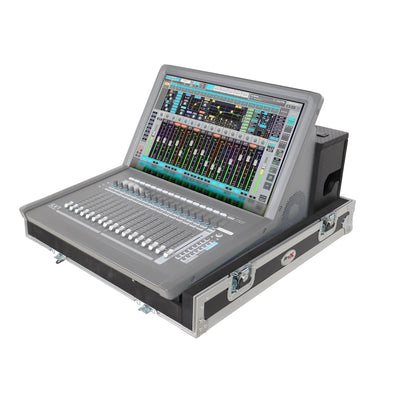 ProX ATA Digital Audio Mixer Flight Case for Waves eMotion LV1 Classic Console with Doghouse compartment and 4x Caster wheels