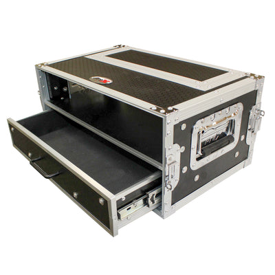 ProX Flight Case ATA Style Rack Case 12 In. Deep 2U W-2U Drawer