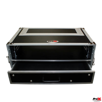 ProX Flight Case ATA Style Rack Case 12 In. Deep 2U W-2U Drawer