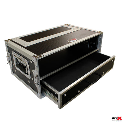 ProX Flight Case ATA Style Rack Case 12 In. Deep 2U W-2U Drawer