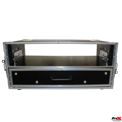 ProX Flight Case ATA Style Rack Case 12 In. Deep 2U W-2U Drawer