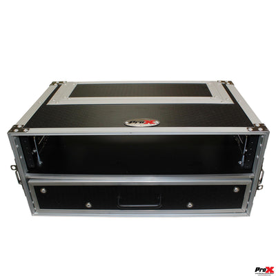 ProX Flight Case ATA Style Rack Case 12 In. Deep 2U W-2U Drawer