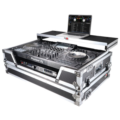 ProX ATA Flight Case For Pioneer XDJ-XZ DJ Controller with Laptop Shelf 1U Rack Space and Wheels