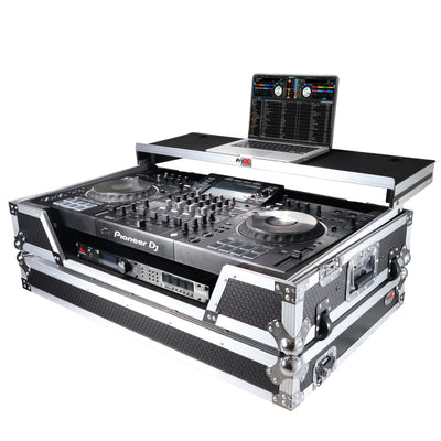 ProX ATA Flight Case For Pioneer XDJ-XZ DJ Controller with Laptop Shelf 1U Rack Space and Wheels
