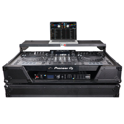 ProX ATA Flight Case For Pioneer XDJ-XZ DJ Controller with Laptop Shelf 1U Rack Space and Wheels - Black