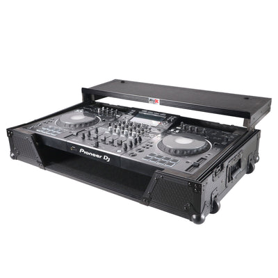 ProX ATA Flight Case For Pioneer XDJ-XZ DJ Controller with Laptop Shelf 1U Rack Space and Wheels - Black