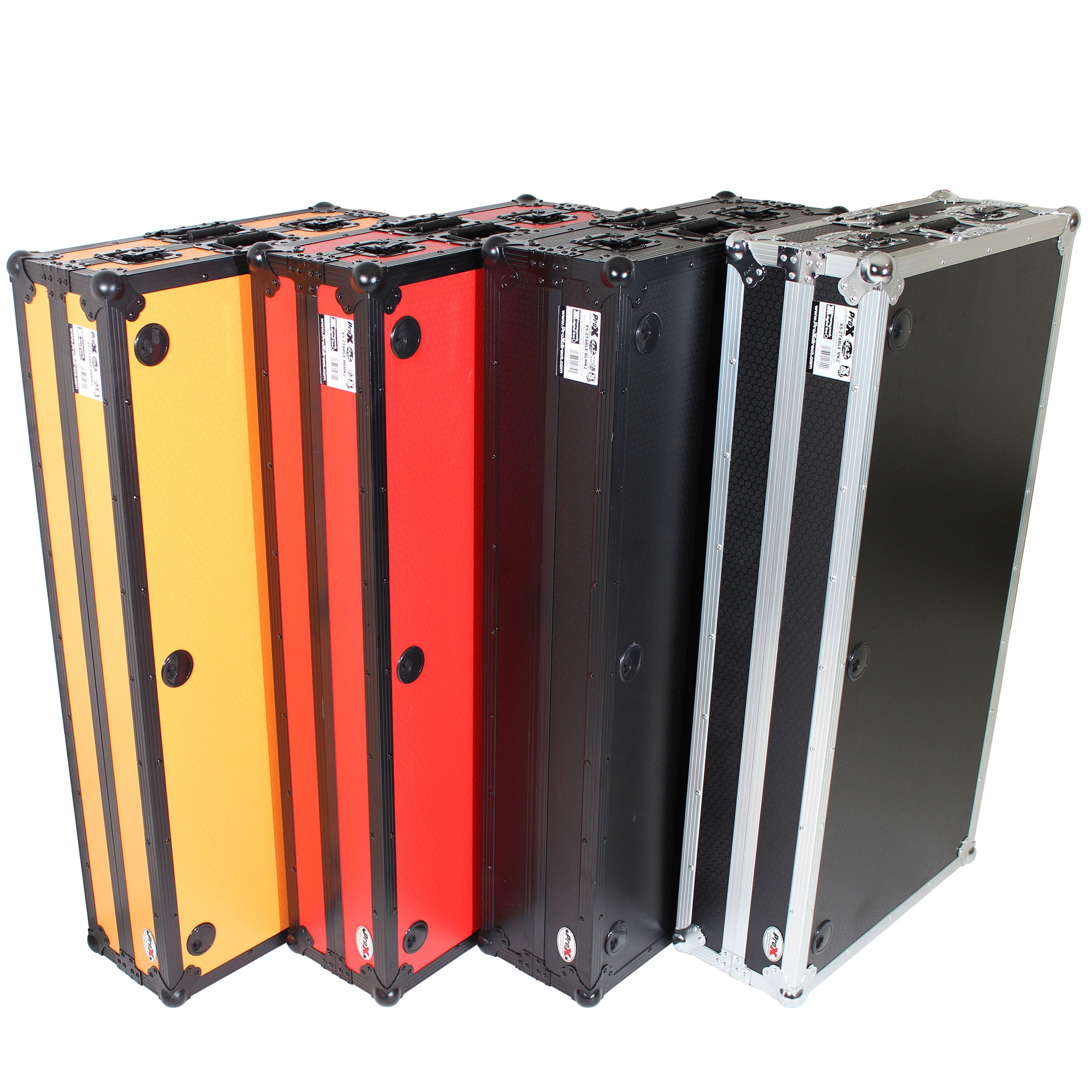 ProX Z-Table Folding DJ Table Mobile Workstation Flight Case Style with Handles and Wheels