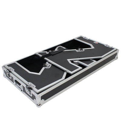 ProX Z-Table Folding DJ Table Mobile Workstation Flight Case Style with Handles and Wheels