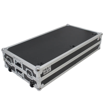 ProX Z-Table Folding DJ Table Mobile Workstation Flight Case Style with Handles and Wheels