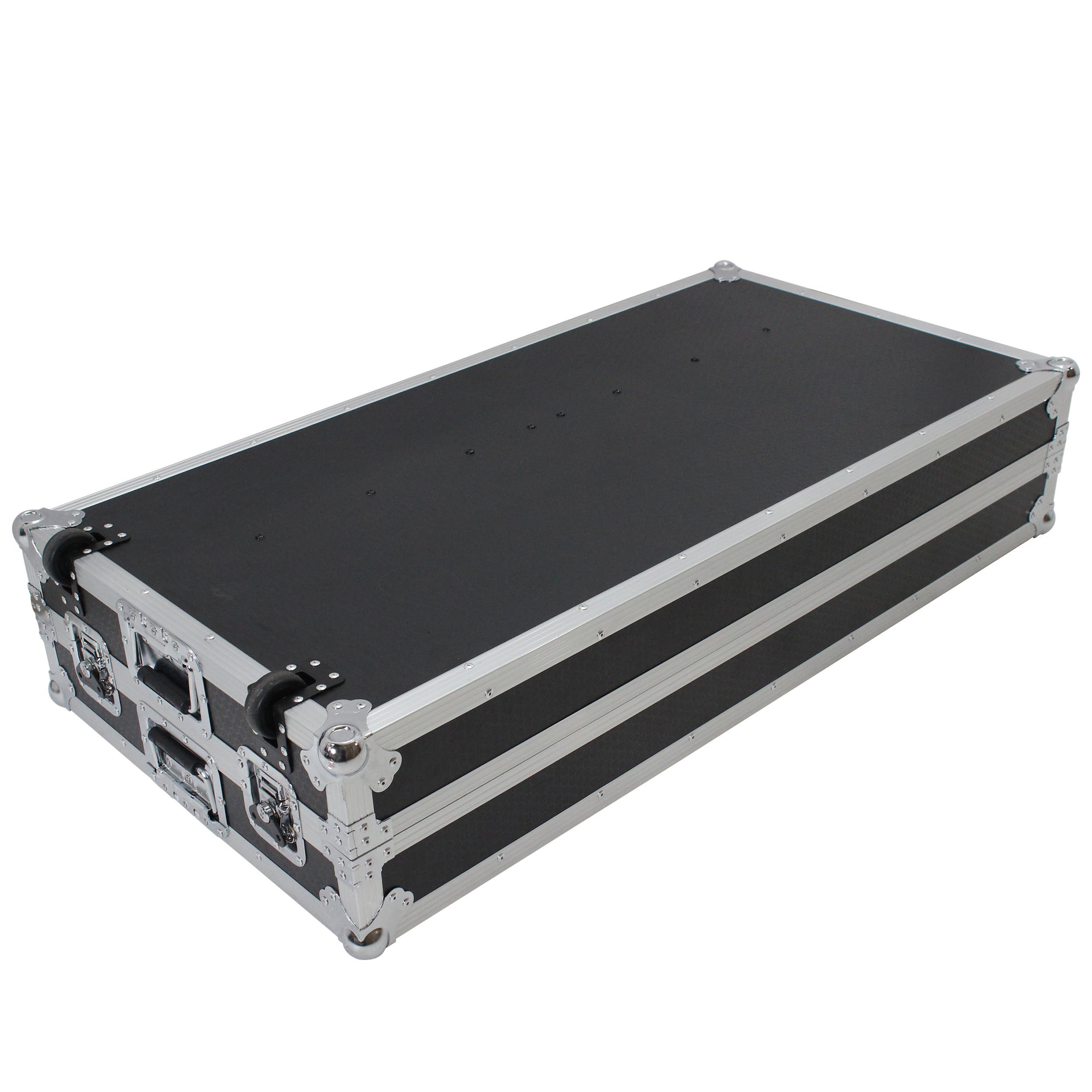 ProX Z-Table Folding DJ Table Mobile Workstation Flight Case Style with Handles and Wheels