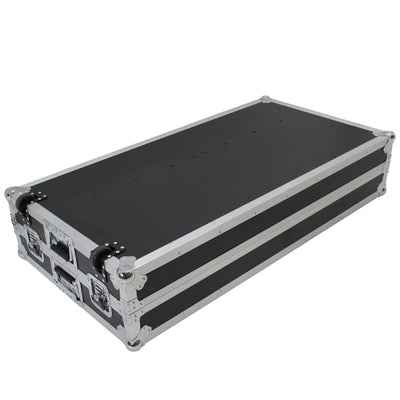 ProX Z-Table Folding DJ Table Mobile Workstation Flight Case Style with Handles and Wheels