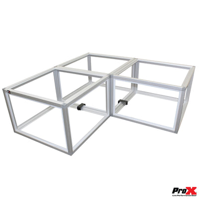 ProX Lumo Stage Acrylic Stage 2'x'2x24" Platform Cube Light Box Section for Disco Style Dance Floor - Includes (4) Panels