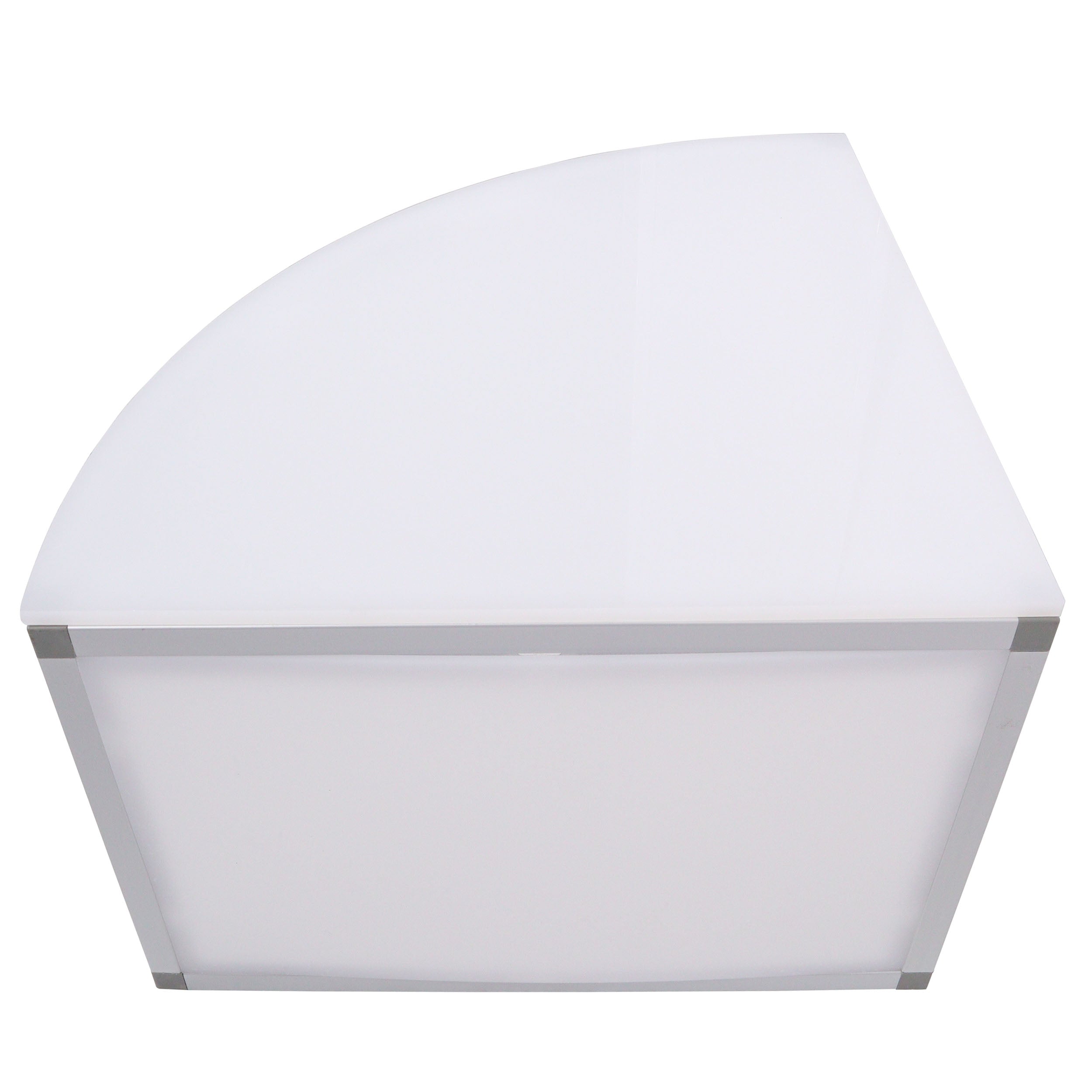 ProX Lumo Stage Acrylic Platform 2'x2'x16" Rounded Cube Section Riser for LED Lighting Dance Floor - Includes (3) Side Panels