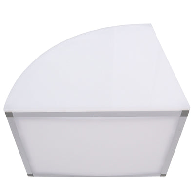 ProX Lumo Stage Acrylic Platform 2'x2'x16" Rounded Cube Section Riser for LED Lighting Dance Floor - Includes (3) Side Panels