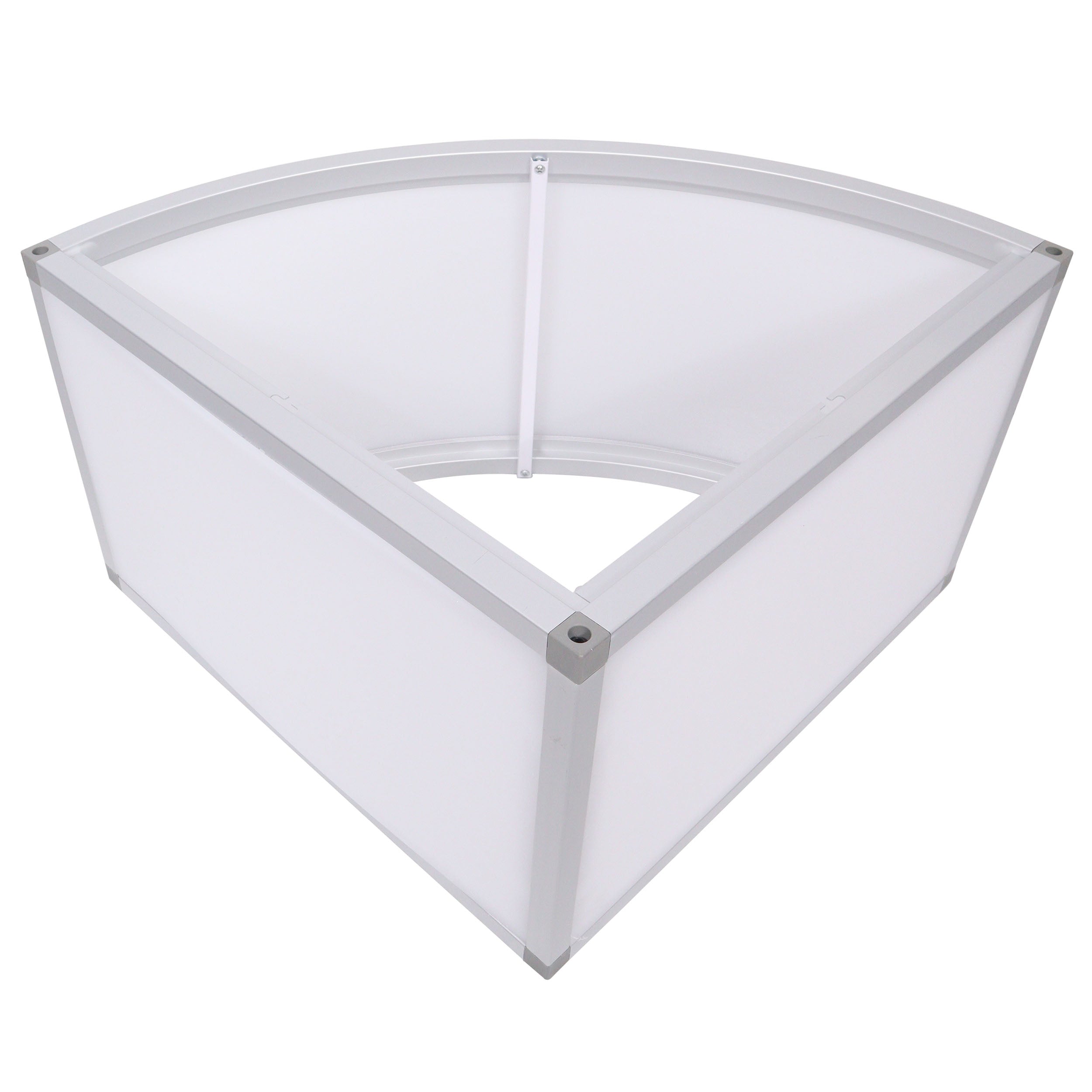 ProX Lumo Stage Acrylic Platform 2'x2'x16" Rounded Cube Section Riser for LED Lighting Dance Floor - Includes (3) Side Panels