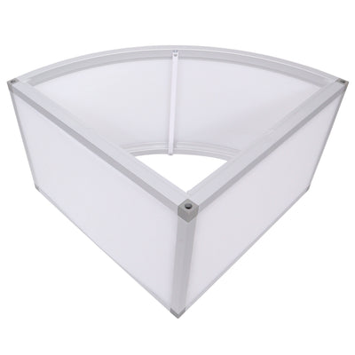 ProX Lumo Stage Acrylic Platform 2'x2'x16" Rounded Cube Section Riser for LED Lighting Dance Floor - Includes (3) Side Panels