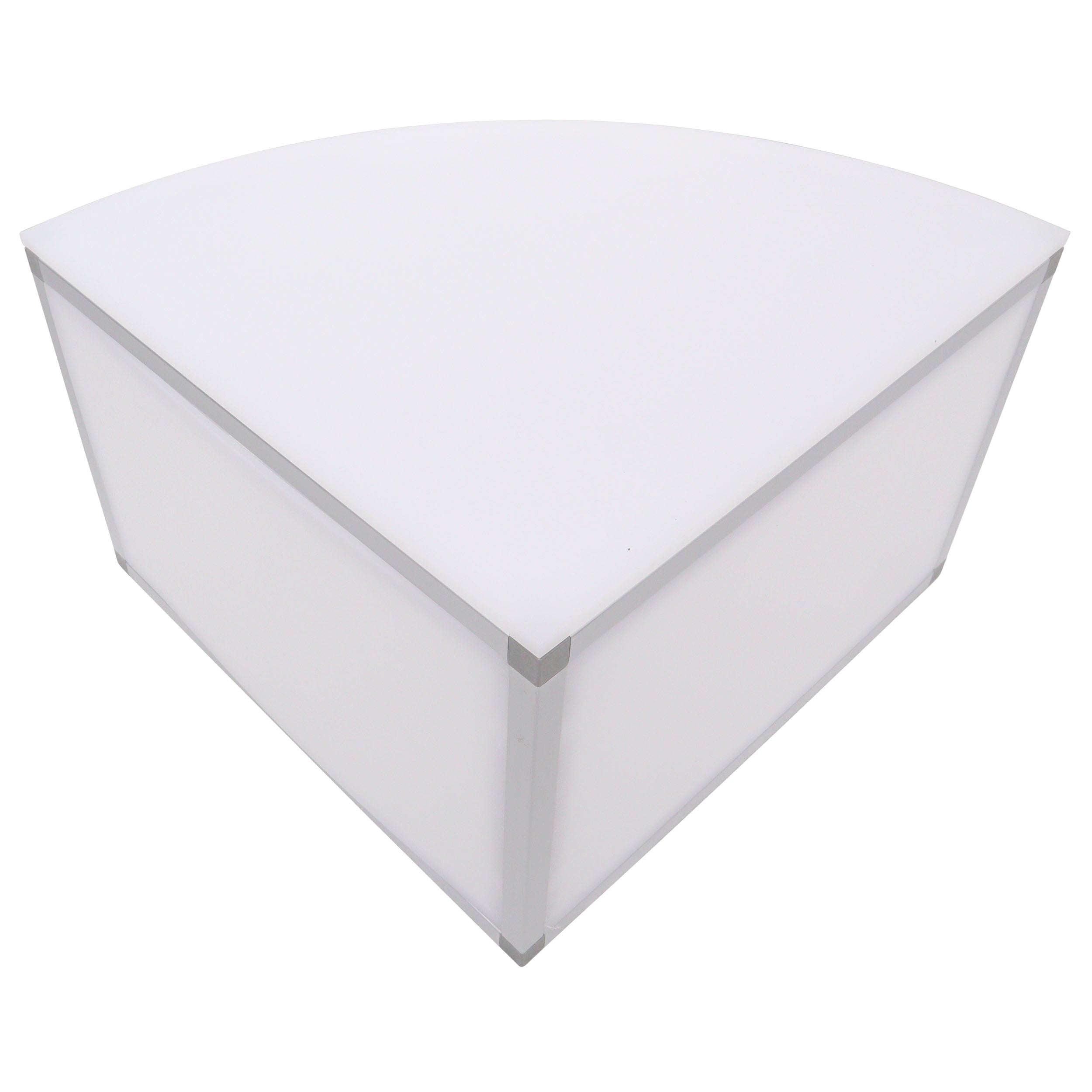 ProX Lumo Stage Acrylic Platform 2'x2'x16" Rounded Cube Section Riser for LED Lighting Dance Floor - Includes (3) Side Panels