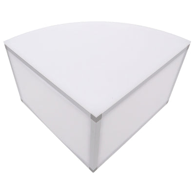 ProX Lumo Stage Acrylic Platform 2'x2'x16" Rounded Cube Section Riser for LED Lighting Dance Floor - Includes (3) Side Panels