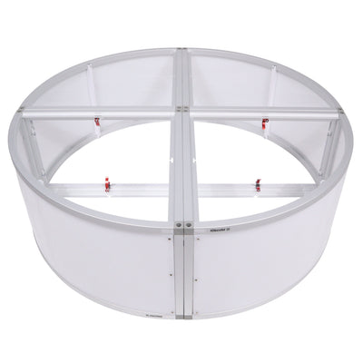 ProX Lumo Stage Acrylic Platform 2'x2'x16" Rounded Cube Section Riser for LED Lighting Dance Floor - Includes (3) Side Panels