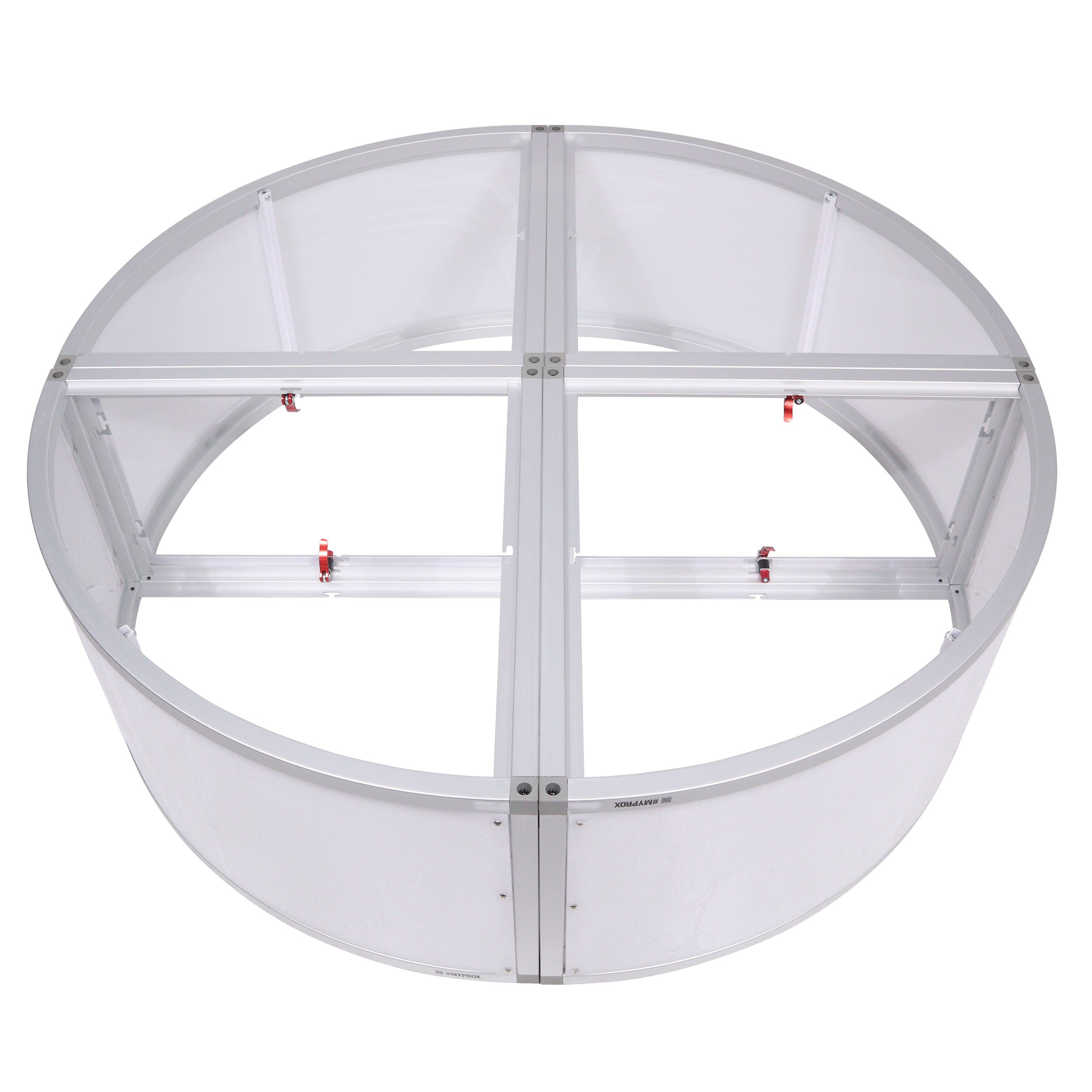 ProX Lumo Stage Acrylic Platform 2'x2'x16" Rounded Cube Section Riser for LED Lighting Dance Floor - Includes (3) Side Panels