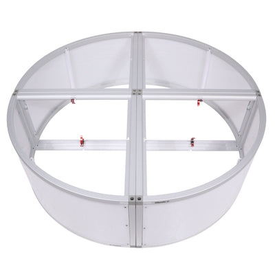 ProX Lumo Stage Acrylic Platform 2'x2'x16" Rounded Cube Section Riser for LED Lighting Dance Floor - Includes (3) Side Panels