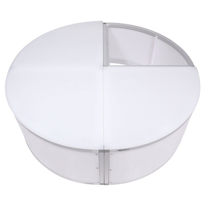 ProX Lumo Stage Acrylic Platform 2'x2'x16" Rounded Cube Section Riser for LED Lighting Dance Floor - Includes (3) Side Panels