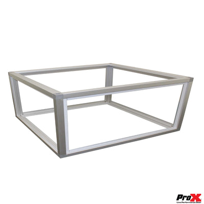 ProX Lumo Stage Acrylic Stage 2'x'2x8" Platform Cube Light Box Section for Disco Style Dance Floor - Includes 2 side Panels