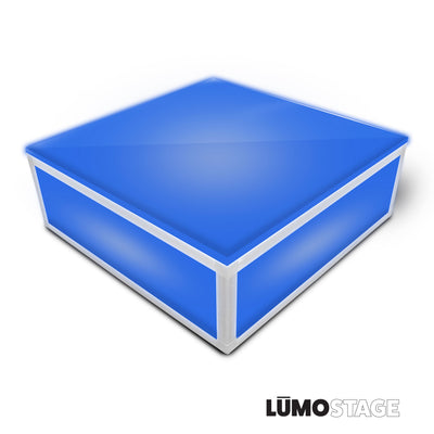 ProX Lumo Stage Acrylic Stage 2'x'2x8" Platform Cube Light Box Section for Disco Style Dance Floor - Includes 2 side Panels