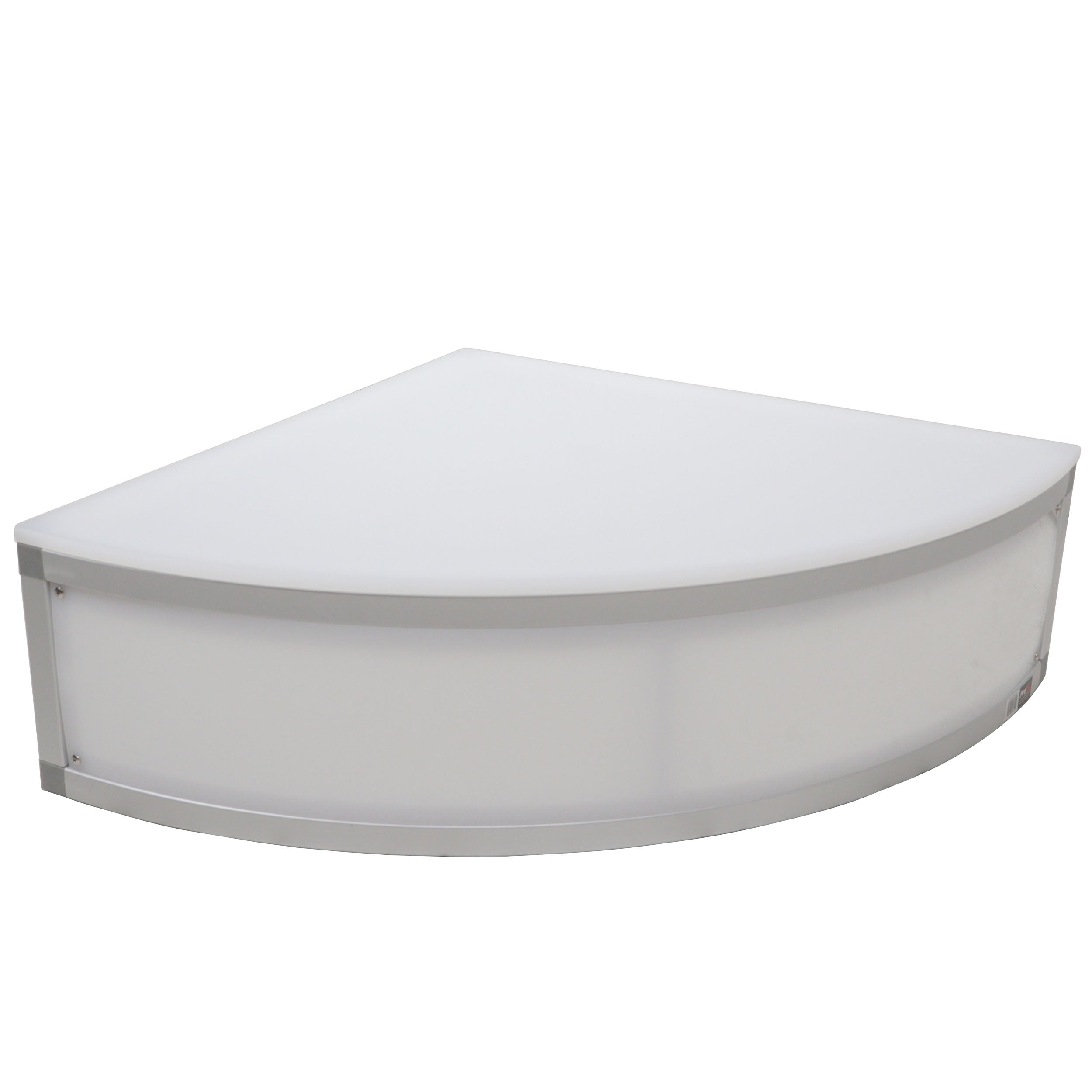 ProX Lumo Stage Acrylic Platform 2'x'2x8" Rounded Cube Section Riser for LED Lighting Dance Floor - Includes (3) Side Panels