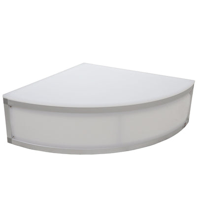 ProX Lumo Stage Acrylic Platform 2'x'2x8" Rounded Cube Section Riser for LED Lighting Dance Floor - Includes (3) Side Panels