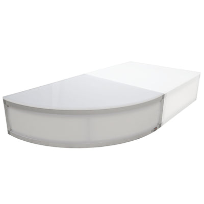 ProX Lumo Stage Acrylic Platform 2'x'2x8" Rounded Cube Section Riser for LED Lighting Dance Floor - Includes (3) Side Panels