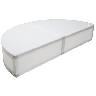 ProX Lumo Stage Acrylic Platform 2'x'2x8" Rounded Cube Section Riser for LED Lighting Dance Floor - Includes (3) Side Panels