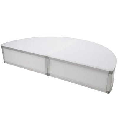 ProX Lumo Stage Acrylic Platform 2'x'2x8" Rounded Cube Section Riser for LED Lighting Dance Floor - Includes (3) Side Panels