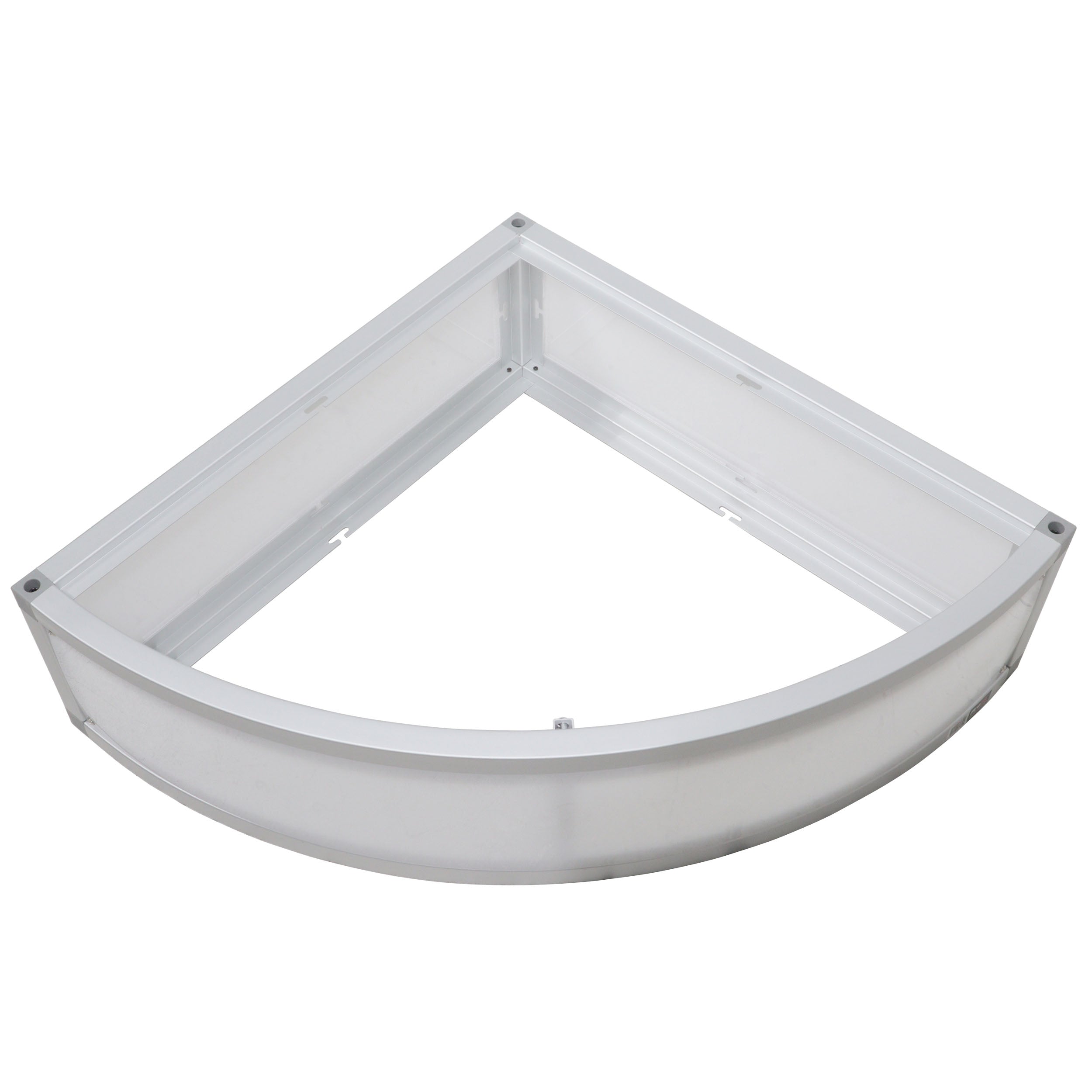 ProX Lumo Stage Acrylic Platform 2'x'2x8" Rounded Cube Section Riser for LED Lighting Dance Floor - Includes (3) Side Panels