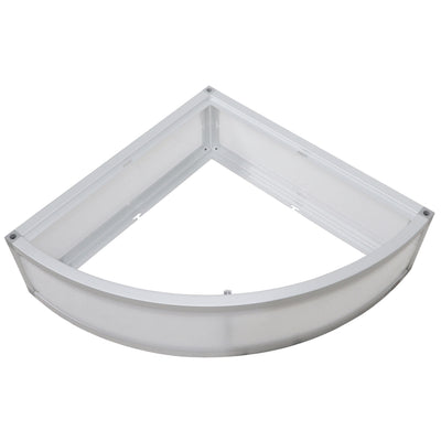 ProX Lumo Stage Acrylic Platform 2'x'2x8" Rounded Cube Section Riser for LED Lighting Dance Floor - Includes (3) Side Panels