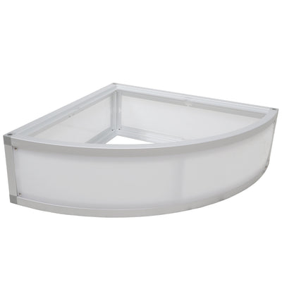 ProX Lumo Stage Acrylic Platform 2'x'2x8" Rounded Cube Section Riser for LED Lighting Dance Floor - Includes (3) Side Panels